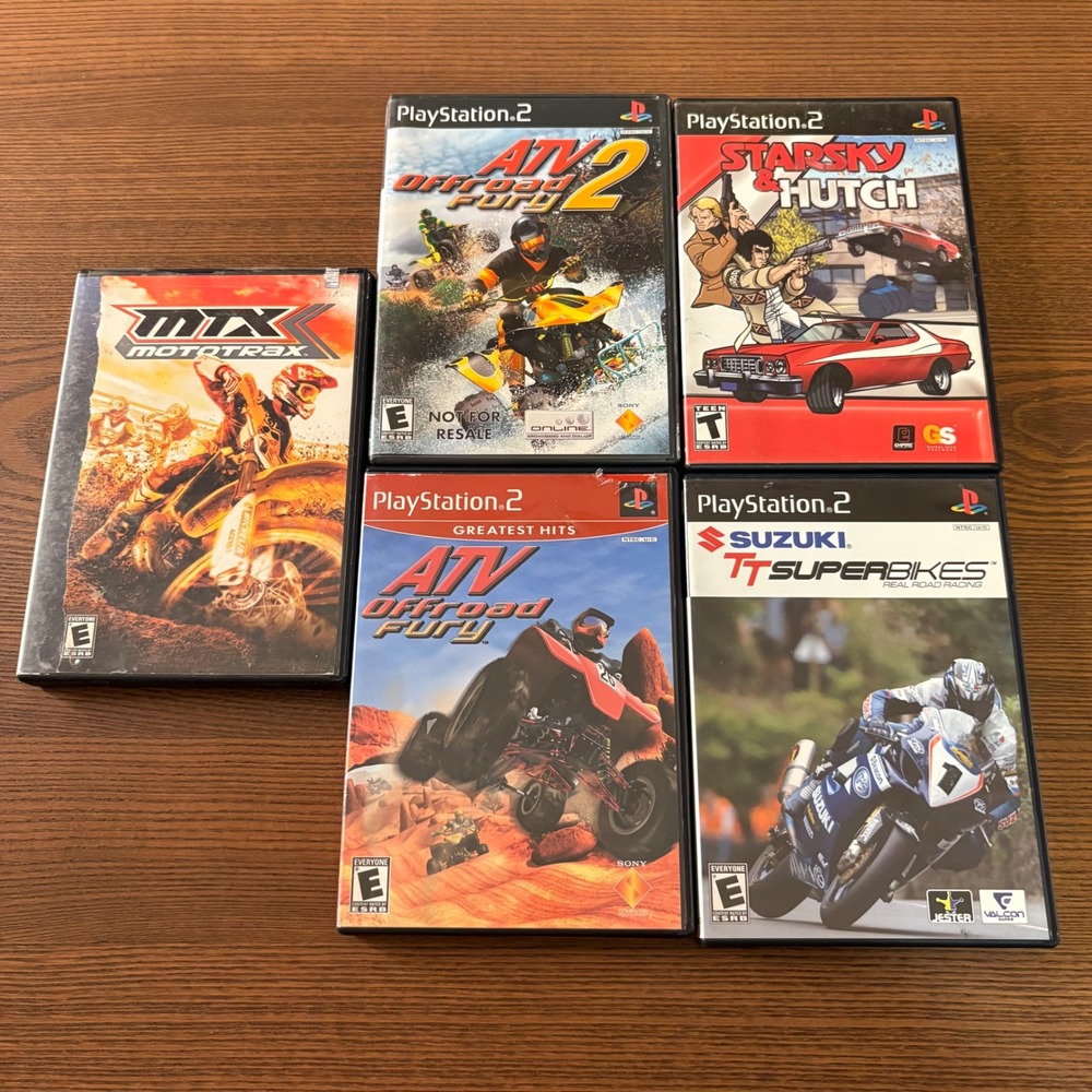 Sony PlayStation 2 Racing Game Lot of 5 ATV Offroad Fury MTX Suzuki PS2‎ Hutch